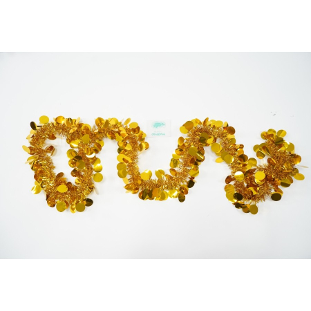 Beteala Craciun, , auriu, marimea: 2 m x 11 cm material:folie PVC, interior/exterior [9]