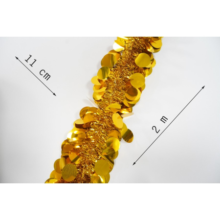 Beteala Craciun, , auriu, marimea: 2 m x 11 cm material:folie PVC, interior/exterior [10]