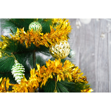 Beteala Craciun, , auriu, marimea: 2 m x 6.5 cm material:folie PVC, interior/exterior [9]