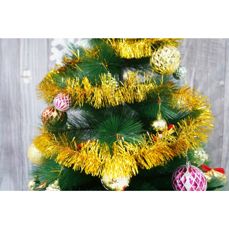 Beteala Craciun, , auriu, marimea: 2 m x 7 cm material:folie PVC, interior/exterior [4]