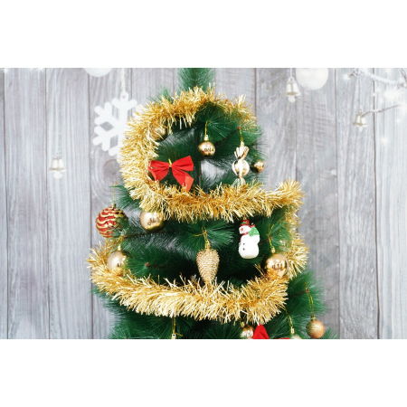 Beteala Craciun, , auriu, marimea: 2 m x 9 cm material:folie PVC, interior/exterior [1]