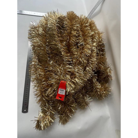 Beteala Craciun, , auriu, marimea: 2 m x 9 cm material:folie PVC, interior/exterior [11]