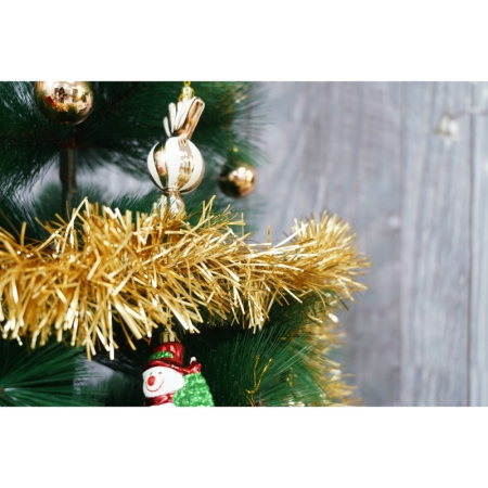 Beteala Craciun, , auriu, marimea: 2 m x 9 cm material:folie PVC, interior/exterior [9]