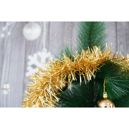 Beteala Craciun, , auriu, marimea: 2 m x 9 cm material:folie PVC, interior/exterior [2]