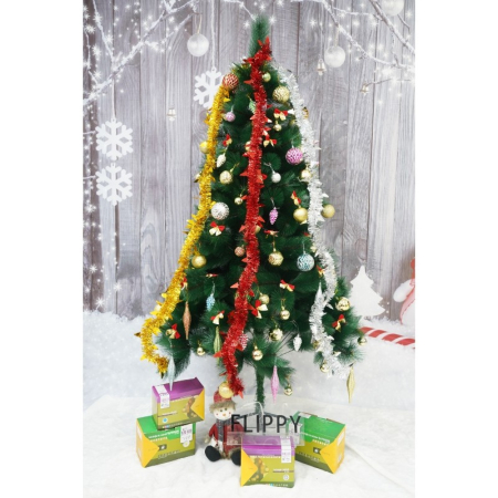 Beteala Craciun, , auriu, marimea: 2 m x 9 cm x 5 cm material:folie PVC, interior/exterior [10]