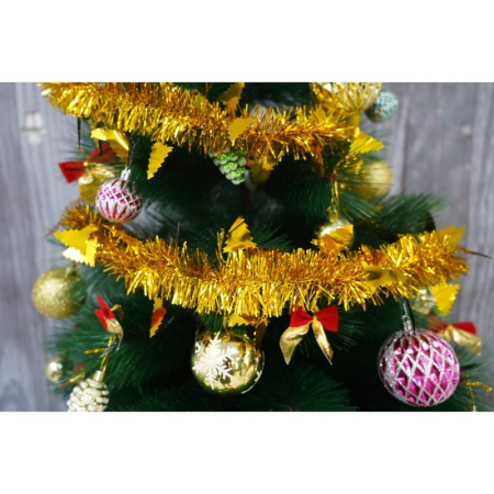 Beteala Craciun, , auriu, marimea: 2 m x 9 cm x 5 cm material:folie PVC, interior/exterior [8]