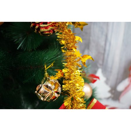 Beteala Craciun, , auriu, marimea: 2 m x 9 cm x 5 cm material:folie PVC, interior/exterior [4]