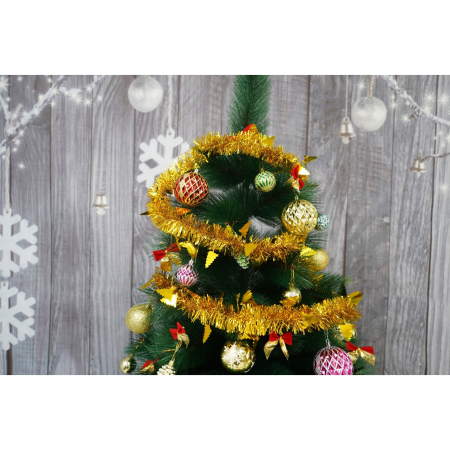 Beteala Craciun, , auriu, marimea: 2 m x 9 cm x 5 cm material:folie PVC, interior/exterior [4]