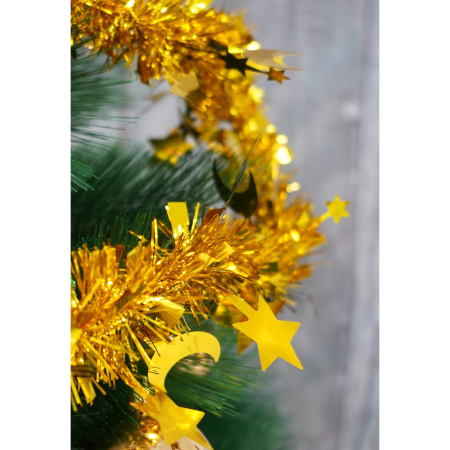 Beteala Craciun, , auriu, marimea: 2 m x 9 cm x 5 cm material:folie PVC, interior/exterior [3]