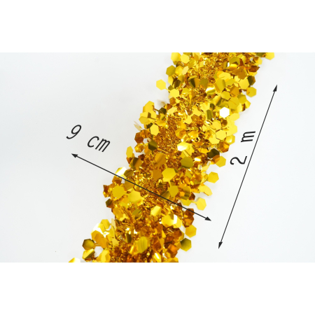 Beteala Craciun, , galben, marimea: 2 m x 9 cm material:folie PVC, interior/exterior [5]