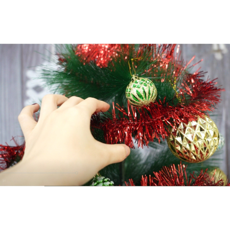 Beteala Craciun, , roșu, marimea: 2 m x 7 cm material:folie PVC, interior/exterior [4]