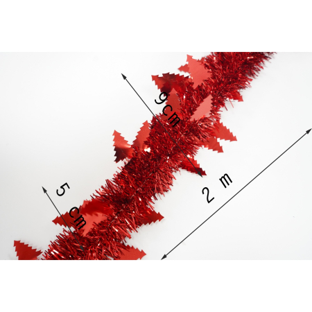 Beteala Craciun, , roșu, marimea: 2 m x 9 cm x 5 cm material:folie PVC, interior/exterior [1]