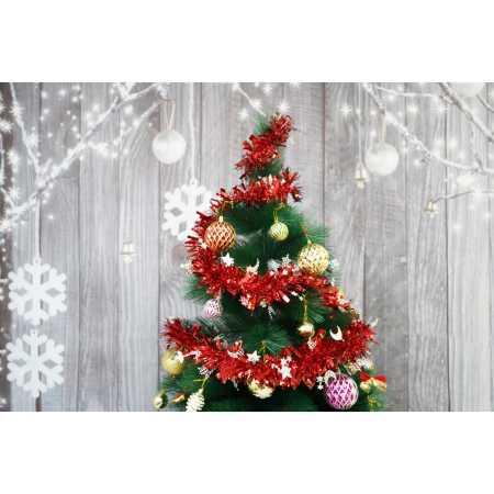 Beteala Craciun, , roșu, marimea: 2 m x 9 cm x 9 cm material:folie PVC, interior/exterior [2]