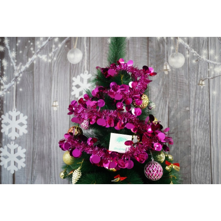 Beteala Craciun, , roz, marimea: 2 m x 11 cm material:folie PVC, interior/exterior [6]