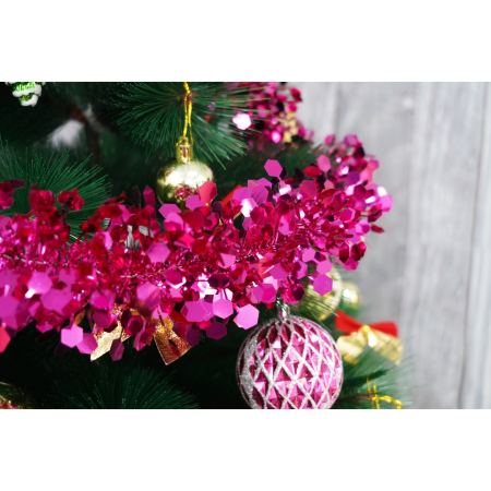 Beteala Craciun, , roz, marimea: 2 m x 9 cm material:folie PVC, interior/exterior [7]