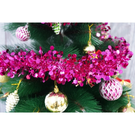 Beteala Craciun, , roz, marimea: 2 m x 9 cm material:folie PVC, interior/exterior [13]