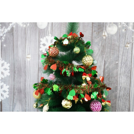 Beteala Craciun, , verde, marimea: 2 m x 9 cm x 9 cm material:folie PVC, interior/exterio [7]