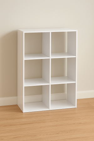 Biblioteca 5Five Mix n'Modul, 6 compartimente, PAL, 68x32x101 cm, alb [1]