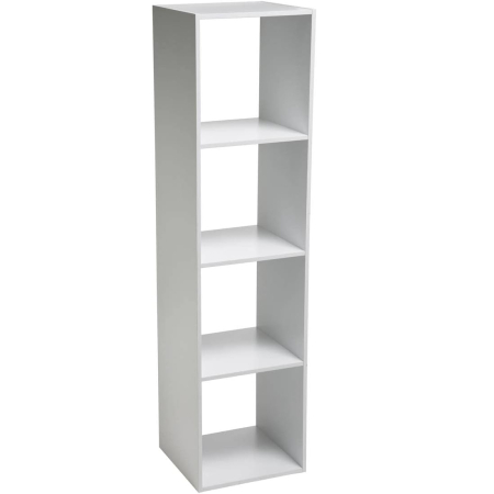 Rafturi si bliblioteci - Biblioteca 5Five Mix n&apos;Modul cu 4 compartimente, 35x32x134 cm, alb