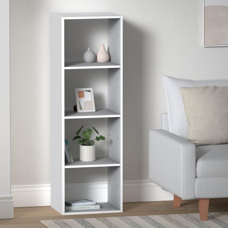 Biblioteca 5Five Mix n'Modul cu 4 compartimente, 35x32x134 cm, alb [2]