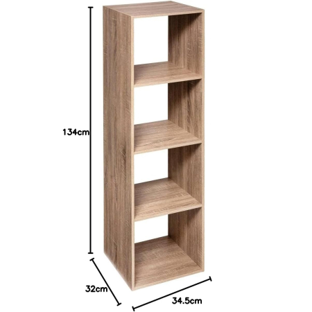 Biblioteca 5Five Mix n'Modul cu 4 compartimente, 35x32x134 cm, bej [2]