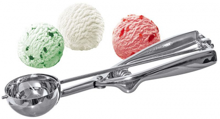 Lingura Dozatoare pentru Servit Cupe de Inghetata, cu Sistem de Taiere si Desprindere, Premium din Inox [4]