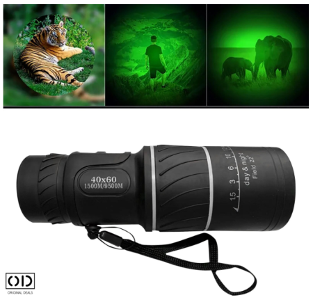  Binoclu Monocular 40x60 Compact Cauciucat Observatii Natura Original Deals  [3]