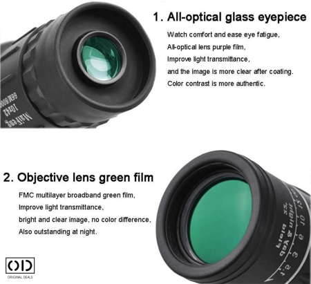  Binoclu Monocular 40x60 Compact Cauciucat Observatii Natura Original Deals  [14]