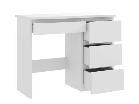 Birou calculator Beta 3 cu 4 sertare, 94x43x75 cm, finisaj alb [3]