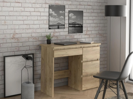 Birou calculator Beta 3 cu 4 sertare, 94x43x75 cm, finisaj craft [1]