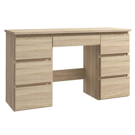 Birou cu 7 sertare Beta 4 120x43x75 cm, design minimalist, sonoma [0]