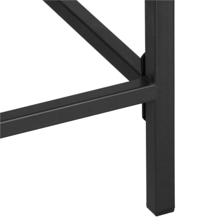 Birou tip masa laterala, cu cadru din otel, 50x100x76 cm, industrial, maro [13]