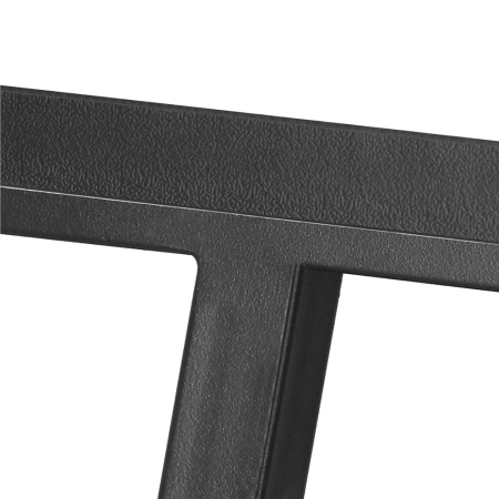 Birou tip masa laterala, cu cadru din otel, 50x100x76 cm, industrial, maro [11]