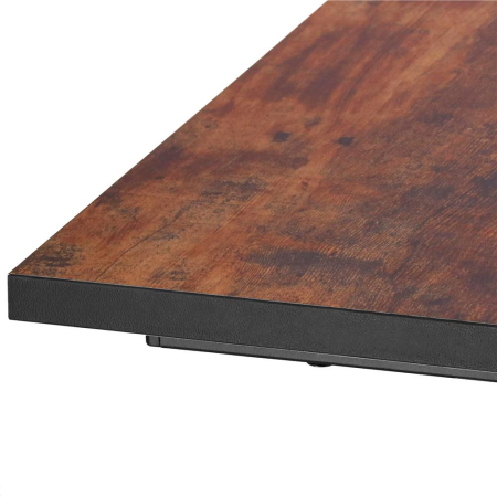 Birou tip masa laterala, cu cadru din otel, 50x100x76 cm, industrial, maro [12]