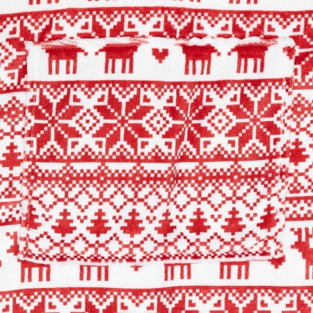 Bluza pentru adulti cu design scandinav de Craciun, oversize, 85x118 cm, rosu [2]