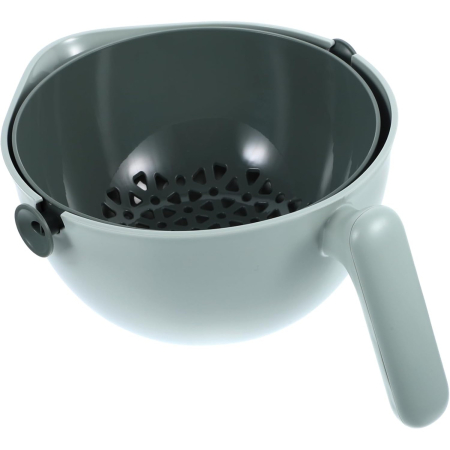 Bol cu Doua Straturi, , pentru Fructe, Legume, cu Cos de Scurgere a Apei, 2L, din ABS+PP, 29.9 x 22.5 x 11.8 cm, Verde [2]