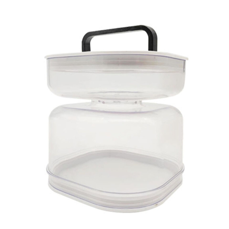 Borcan pentru Muraturi, , cu Separator pentru Lichide, Ermetic, Termorezistent, Tip Clepsidra, 1400 ml, ABS, Alb, 13.5x9.5 cm [3]