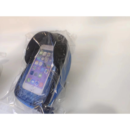 Borseta bicicleta impermeabila cu husa pentru telefon , montare pe ghidon, compatibila cu telefoane de pana la 16 cm, spatiu depozitare, 18.5x9.5 cm, albastru [9]