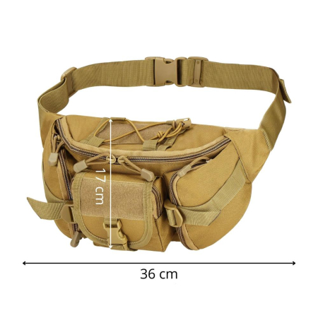 Borseta incapatoare pentru umar sau brau, impermeabila, unisex, 37x19cm, verde [18]