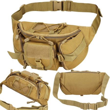 Borseta incapatoare pentru umar sau brau, impermeabila, unisex, 37x19cm, verde [4]