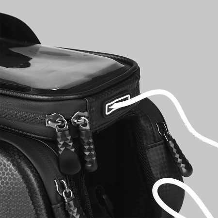 Borseta pentru bicicleta, impermeabila, cu husa pentru telefon, montare pe bara, 20x17x15cm [7]