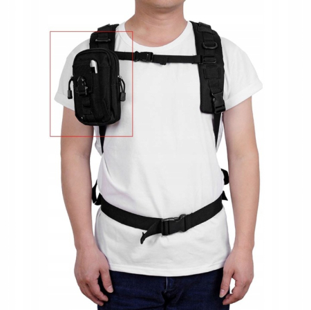 Borseta sport de brau, impermeabila, cu prindere la curea, 18x12x3.5cm, negru [18]