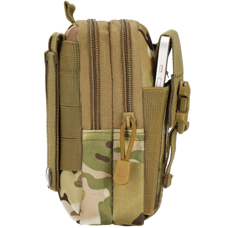 Borseta sport de brau, impermeabila, cu prindere la curea, 18x12x5cm, verde camuflaj [4]