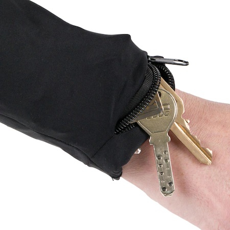 Borseta tip Portofel Sport pentru Incheietura Mainii din Neopren Negru, Universal 9 x 9 cm [1]