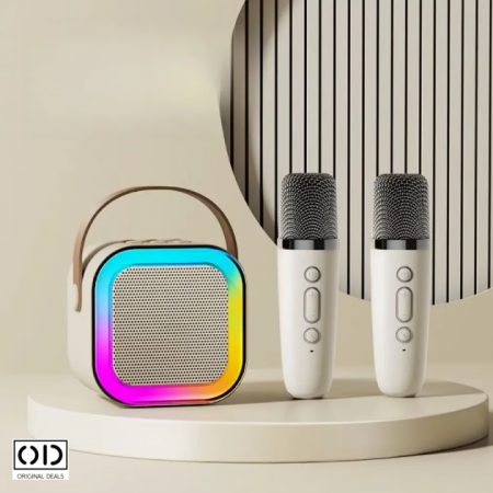boxa portabila karaoke boxa karaoke portabila boxa portabila cu microfon boxa karaoke cu 2 microfoane boxa portabila bluetooth karaoke boxa karaoke cu lumini RGB boxa portabila cu lumini