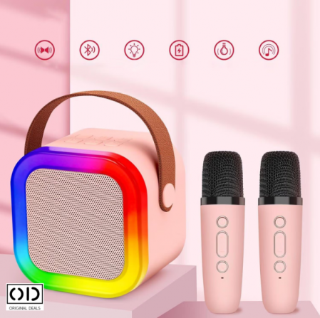 boxa portabila karaoke boxa karaoke portabila boxa portabila cu microfon boxa karaoke cu 2 microfoane boxa portabila bluetooth karaoke boxa karaoke cu lumini RGB boxa portabila cu lumini [2]