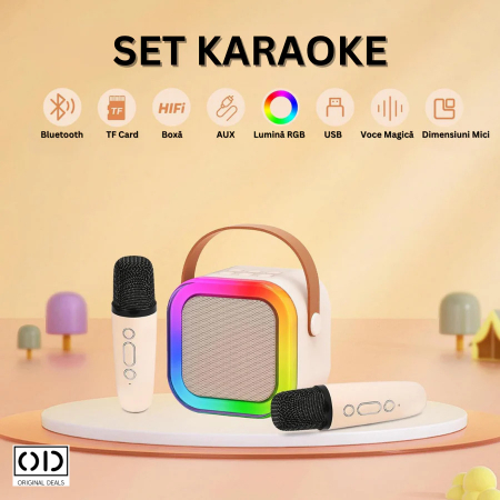 boxa portabila karaoke boxa karaoke portabila boxa portabila cu microfon boxa karaoke cu 2 microfoane boxa portabila bluetooth karaoke boxa karaoke cu lumini RGB boxa portabila cu lumini [14]