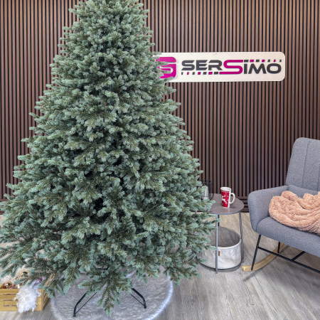 Brad artificial Christmas Deluxe by Sersimo, Alaska Select verde argintiu, integral 3D, 250 cm [3]