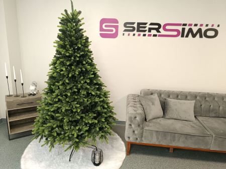 Brad artificial Christmas Deluxe by Sersimo, Carpati cu varfuri verzi, 2D+3D, 210cm [18]