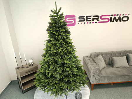 Brad artificial Christmas Deluxe by Sersimo, Carpati cu varfuri verzi, 2D+3D, 250cm [18]